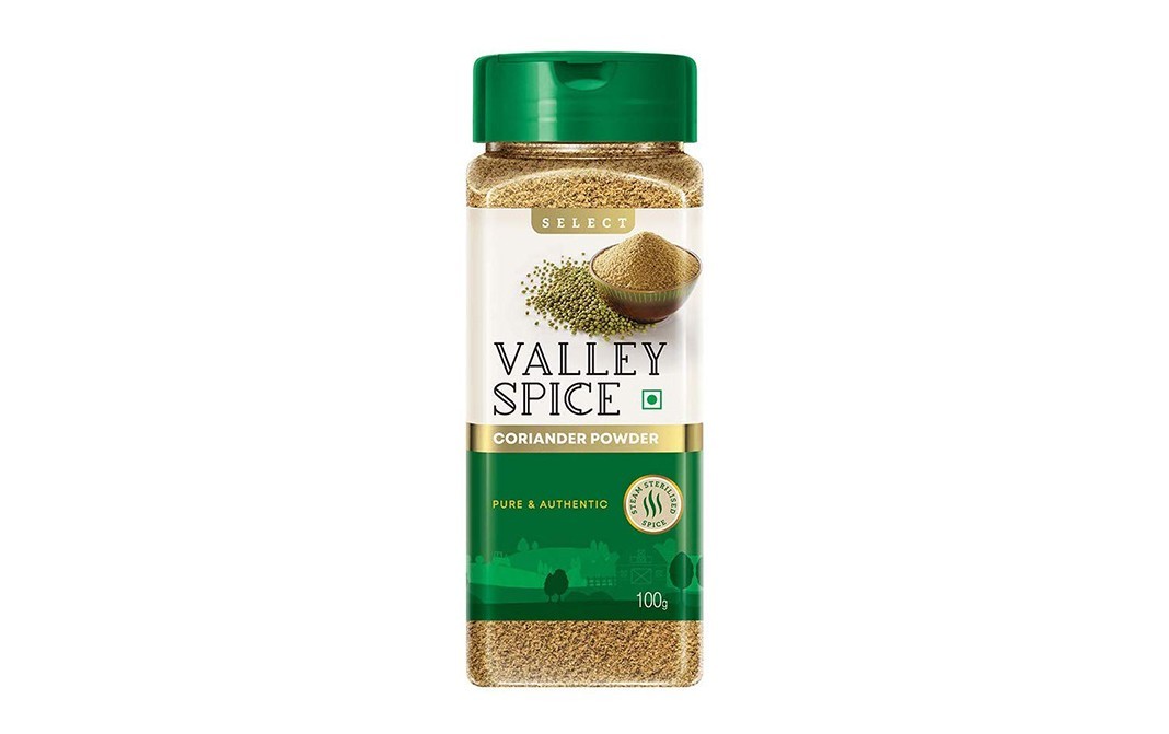 Valley Spice Coriander Powder    Plastic Bottle  100 grams